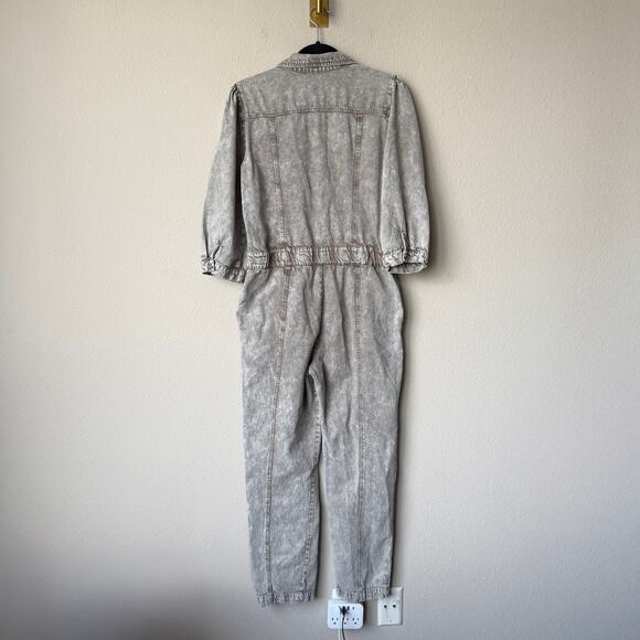YFB Clothing Kahrina Jumpsuit in Driftwood Mineral Wash Size M - Picture 3 of 6